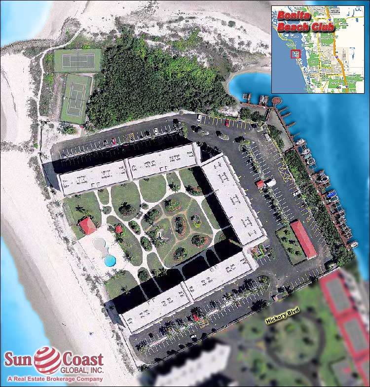Bonita Beach Club Overhead Map